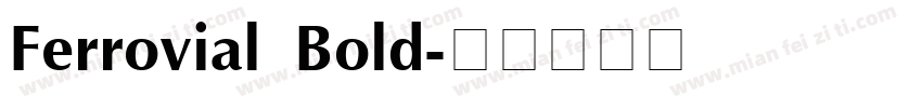 Ferrovial Bold字体转换